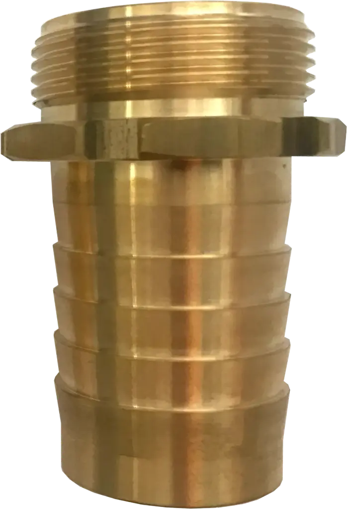 Hose nozzle, external thread, long version, brass | M+B Fluid Technology